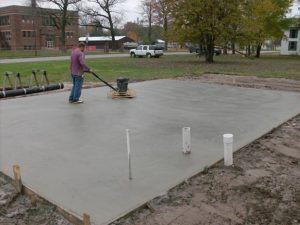 Hattiesburg concrete paving for patios, sidewalks, RV, sheds, AC, basketball